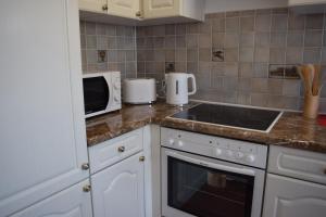 A kitchen or kitchenette at BullsLiving Seeapartment 1 AM CORSO