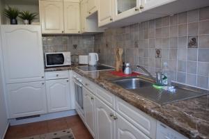 A kitchen or kitchenette at BullsLiving Seeapartment 1 AM CORSO