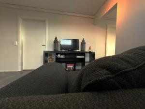 TV a/nebo společenská místnost v ubytování Bakland ad Lágafelli Apartment