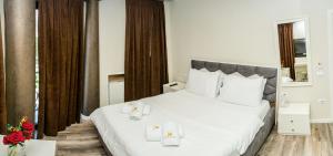 Postel nebo postele na pokoji v ubytování Hotel Pazari & Apartments