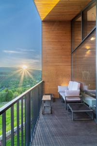 Balkón alebo terasa v ubytovaní Golden Apartments Mountain Aparts