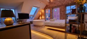 TV a/nebo společenská místnost v ubytování Fleesensee Resort & Spa