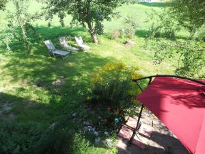 Ein Garten an der Unterkunft Ferienhaus am Waginger See