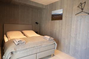 Llit o llits en una habitació de Modern apartment in Henningsvær