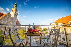 Balkón alebo terasa v ubytovaní Golden Apartments Centrum