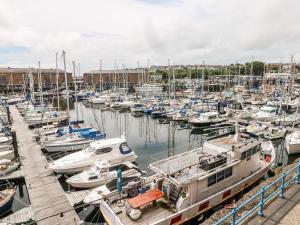 a bunch of boats docked in a marina at 15 Sovereign House in Milford Haven