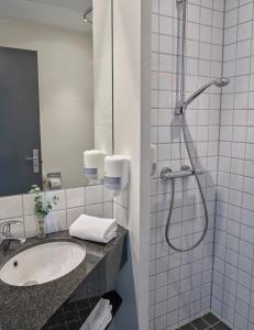 Koupelna v ubytování Huset Middelfart