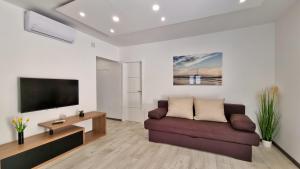 Televízia a/alebo spoločenská miestnosť v ubytovaní Apartments DaMa