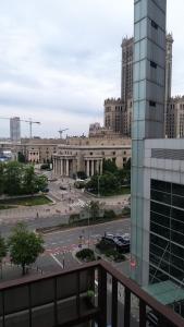 Výhľad na mesto Varšava alebo výhľad na mesto priamo z apartmánu