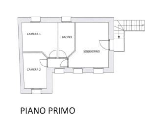 a floor plan of a primo pino primo at Chalet Resort Sozzine in Ponte di Legno