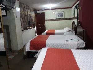 Postel nebo postele na pokoji v ubytování Hotel Tungurahua