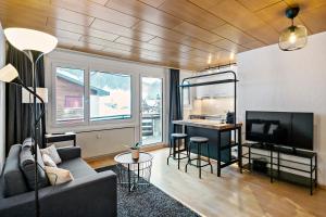 Posezení v ubytování Apartment next to Titlis Station