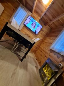 TV a/nebo společenská místnost v ubytování Sjesta -domki letniskowe