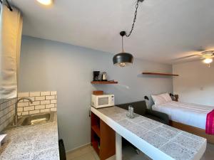 Ett kök eller pentry på Cozy Apartment close to Andares @serra