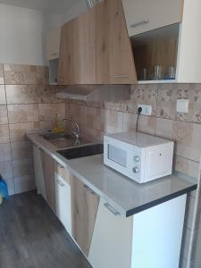 Nhà bếp/bếp nhỏ tại Apartamente Ambrus E Studio 21 Praid