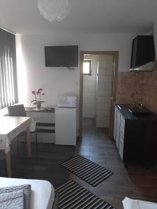 Nhà bếp/bếp nhỏ tại Apartamente Ambrus E Studio 21 Praid
