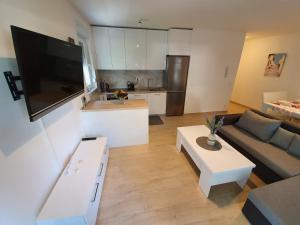 TV a/nebo společenská místnost v ubytování Apartman Lea Makarska