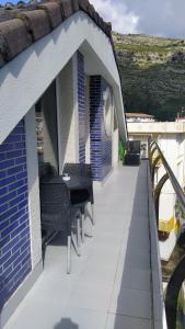 A balcony or terrace at Oriñon Beach Apartment