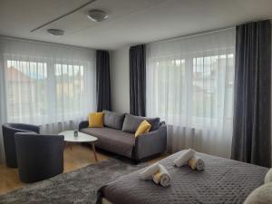 Posezení v ubytování Apartman centrum v súkromí Reštaurácia U Jakuba