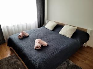 Postel nebo postele na pokoji v ubytování Apartman centrum v súkromí Reštaurácia U Jakuba