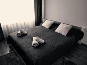 Postel nebo postele na pokoji v ubytování Apartman centrum v súkromí Reštaurácia U Jakuba