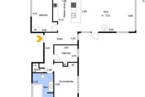 Půdorys ubytování Luxury 109m2 cottage DunesNorthSea LøkkenBlokhus Denmark