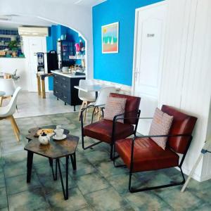 Η κουζίνα ή μικρή κουζίνα στο Hotel Alcyon