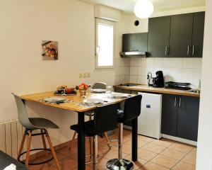 A kitchen or kitchenette at Léman Holidays - Le Coquelicot