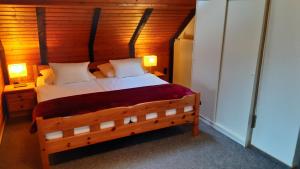 Postel nebo postele na pokoji v ubytování Nordsee Haus An't Oll Deep
