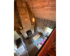 an overhead view of a living room with pink furniture at Slieve Gullion Getaways in Meigh