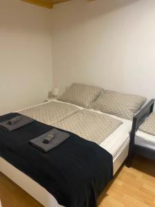 Ένα ή περισσότερα κρεβάτια σε δωμάτιο στο Ubytování GM
