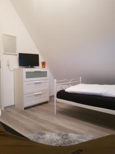 Postel nebo postele na pokoji v ubytování Ferienhaus Joschko