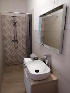 Koupelna v ubytování Werner Apartman
