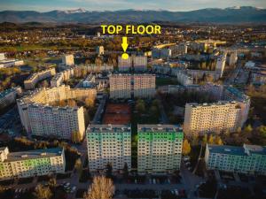 Výhľad na mesto Jelenia Góra alebo výhľad na mesto priamo z apartmánu