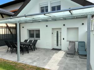 Patio nebo venkovní prostory v ubytování Ferienhaus Gmunden