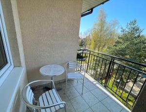 Balkón alebo terasa v ubytovaní AL-DOM apartamenty Apartament Olymp 302