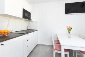 Kuchyňa alebo kuchynka v ubytovaní Brand new apartments Viktorija just 250m from the beach!