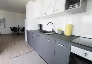 Kuchyňa alebo kuchynka v ubytovaní Apartments La Mar Zambratija