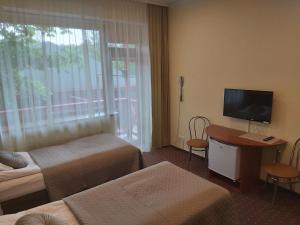 TV a/nebo společenská místnost v ubytování Hotel Green Smiltynė
