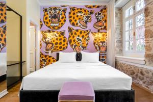 Cama o camas de una habitación en Palmenhaus Antalya