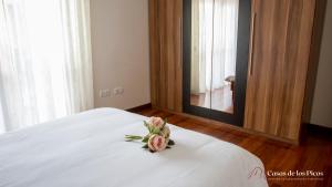 Posteľ alebo postele v izbe v ubytovaní Chalet vacacional Tina Menor - Casas de los Picos