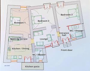 The floor plan of Casa Santa Maria - Beautifully restored house in centro storico Irsina Basilicata Puglia