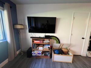 TV a/nebo společenská místnost v ubytování Rustic Girdwood Condo + 11 fotografií