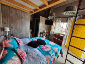 Tempat tidur dalam kamar di Finca Recreacional Marcelandia