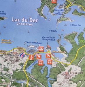 una mappa del lago du der chocobo di Mobile-home a Braucourt Altre 2 foto