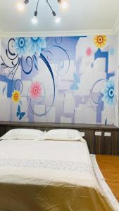 Postel nebo postele na pokoji v ubytování 牧雲民宿