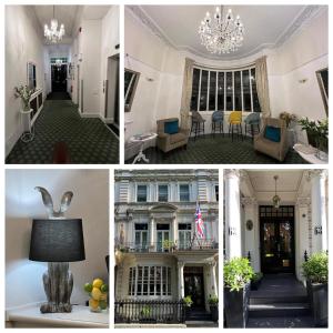 a collage of photos of a house at Hotel 63 in London