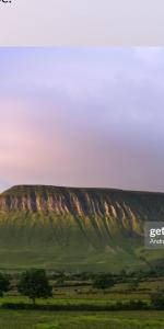 a large green hill with trees in a field at Benbulben View F91YN96 in Sligo