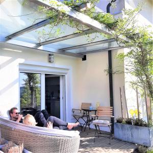 Patio nebo venkovní prostory v ubytování Haus am Weinberg II