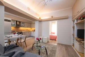 TV a/nebo společenská místnost v ubytování SPYROS APARTMENT
